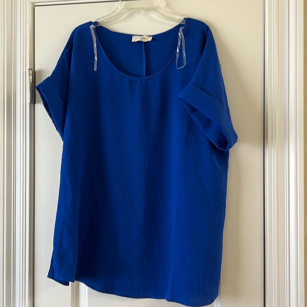 Royal blue airflow top